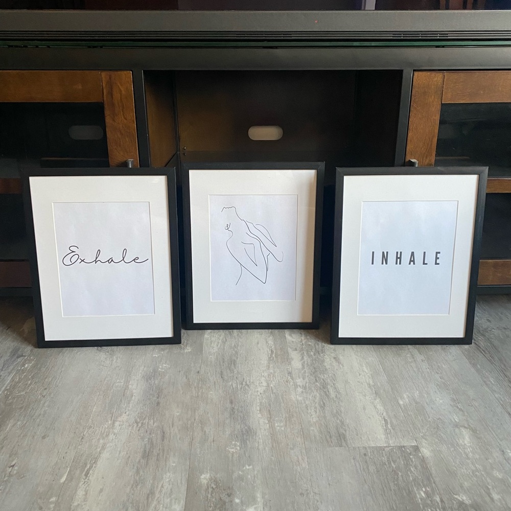 Set of 3 Black Framed Prints